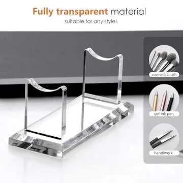 SANRUI Acrylic Pen Holder Display Stand, Shop Fountain Pen Pencil Makeup Brush Rack, Ballpoint Pen Showholder, Paintbrush Drying Rack Organizer Desk,For Home School Office Or Store Use