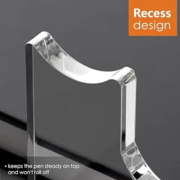 SANRUI Acrylic Pen Holder Display Stand, Shop Fountain Pen Pencil Makeup Brush Rack, Ballpoint Pen Showholder, Paintbrush Drying Rack Organizer Desk,For Home School Office Or Store Use