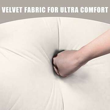 MGH Modern Sofa,Collection Contemporary Velvet Upholstered Sofa Couch with Stainless Steel Base,83.86“ Lx 30.70“ Wx 30.51“ H(Beige)