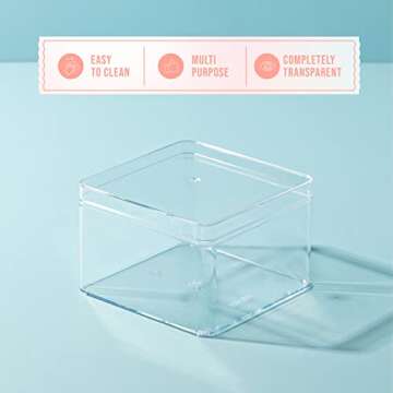 Hammont Small Acrylic Gift Boxes - Elegant Storage & Display