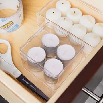 Hammont Small Acrylic Gift Boxes - Elegant Storage & Display