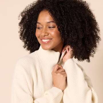 Amazon Essentials Women's Sweaters, Dressy Casual, Mid Gauge Stretch, Half Zip, Polo Collar, Beige, Medium