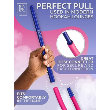M. ROSENFELD Premium Pink Hookah Hose with Blue Mouthpiece