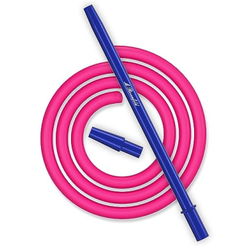 M. ROSENFELD Premium Pink Hookah Hose with Blue Mouthpiece