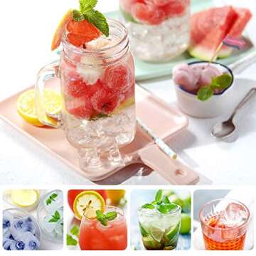 Ice Cube Trays 3 Pack, Silicone Ice Tray with Removable Lid Easy Release Crushed Ice Trays Stackable 24 Cavities Flexible Ice Cube Molds for Cocktail, Whiskey, Chocolate, BPA Free