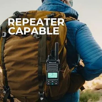 Midland GXT67 PRO GMRS Radio - Two-Way Midland Walkie Talkie - Repeater Capable, IP67 Waterproof, Active Noise Canceling, Hands-Free Operation, 99 Channels, 16-Hour Battery