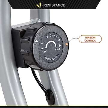 CIRCUIT FITNESS Circuit Fitness Folding Upright Exercise Bike with Adjustable Resistance 250 lb. Max. Capacity AMZ-150BK