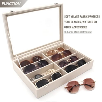 KLOUD City Velvet Sunglasses Organizer - 8 Slots Storage Box