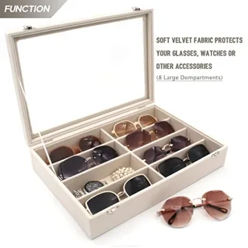 KLOUD City Velvet Sunglasses Organizer - 8 Slots Storage Box