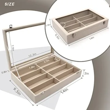 KLOUD City Velvet Sunglasses Organizer - 8 Slots Storage Box