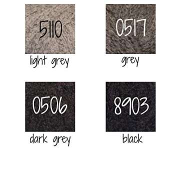 Alpaca Yarn Full of Loops, Medium, Aran, Worsted, 1.8 oz Ball, 153 Yards, Alpaca Boucle (5110 Light Grey)