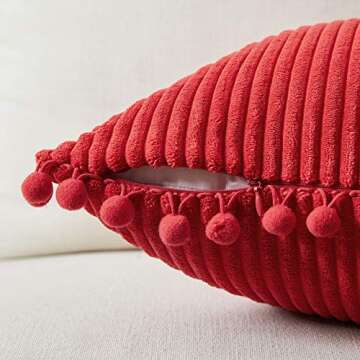 Fancy Homi 2 Packs Decorative Throw Pillow Covers for Living Room Couch Bed Sofa, Rustic Farmhouse Boho Home Decor, Soft Corss Corduroy Patchwork Textured Square Cushion Case