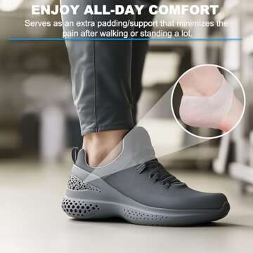 Silicone Heel Protectors for Heel Spurs & Plantar Fasciitis