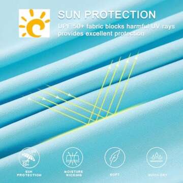 Willit Women's UPF 50+ Sun Protection Hoodie SPF Shirt Long Sleeve Hiking Fishing Outdoor Shirt Lightweight Hoodie Blue M