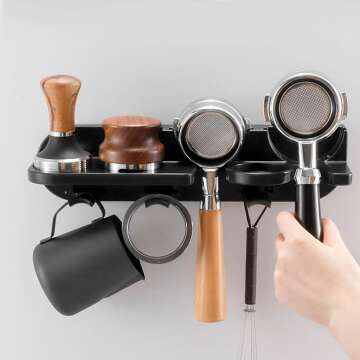Angdou Floating Wall Shelves Organizer for Espresso