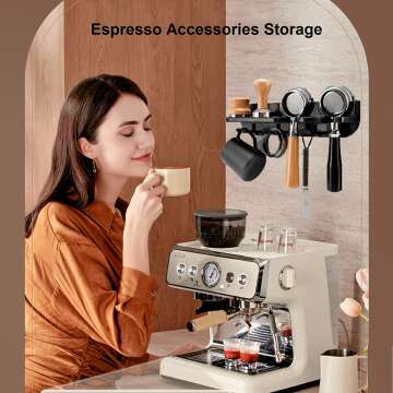 Angdou Floating Wall Shelves Organizer for Espresso