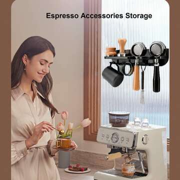 Angdou Floating Wall Shelves Organizer for Espresso