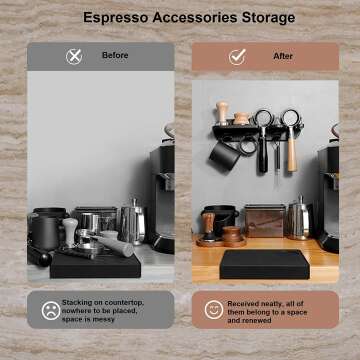 Angdou Floating Wall Shelves Organizer for Espresso