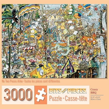 Bits and Pieces 3000 Piece Jigsaw Puzzle - Crazy BBQ