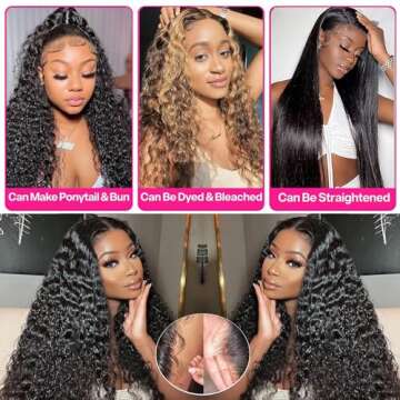Tihufe 13x6 Deep Wave Lace Front Wig Human Hair Quality