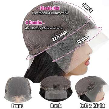 Tihufe 13x6 Deep Wave Lace Front Wig Human Hair Quality