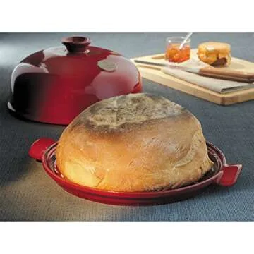 Emile Henry Burgundy Bread Cloche for Perfect Baking