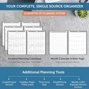 Planner Pad Spiral Bound Organizer for 2025