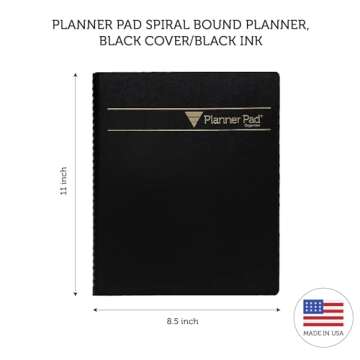 Planner Pad Spiral Bound Organizer for 2025