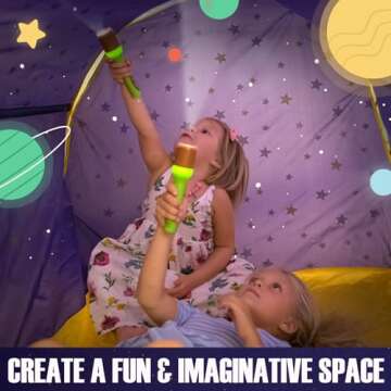 Alvantor Starlight Bed Canopy Dream Kids Play Tents Playhouse Privacy Space Twin Sleeping Indoor Grow in The Dark Stars Boys Girls Toddlers Pop Up Portable Frame Curtains Purple, Patent Pending