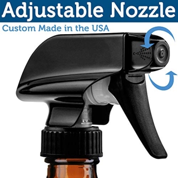 16oz Amber Glass Spray Bottles for Essential Oils & Cleaning