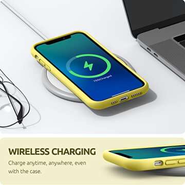 SURPHY Compatible with iPhone 11 Pro Max Case 6.5 inches, Thickened Liquid Silicone Phone Case (with Microfiber Lining) for iPhone 11 Pro Max 2019, Yellow