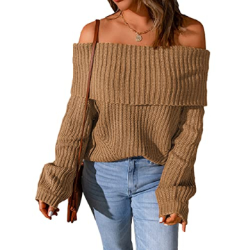 Stylish Off Shoulder Sweater for Fall and Winter