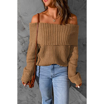 Stylish Off Shoulder Sweater for Fall and Winter