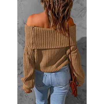 Stylish Off Shoulder Sweater for Fall and Winter