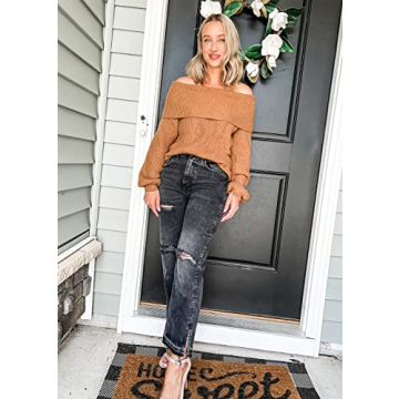 Stylish Off Shoulder Sweater for Fall and Winter