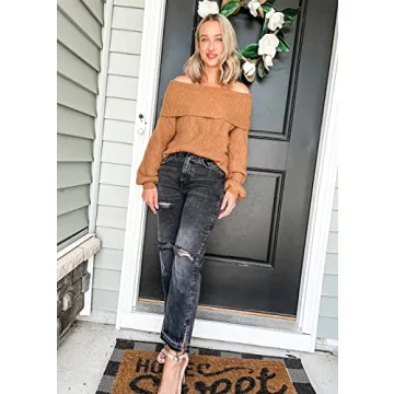 Stylish Off Shoulder Sweater for Fall and Winter