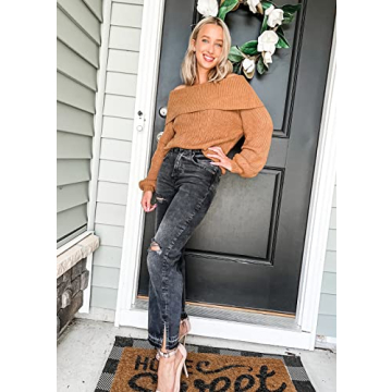 Stylish Off Shoulder Sweater for Fall and Winter