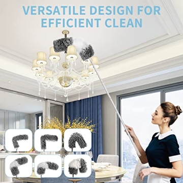 Microfiber Feather Duster Kit for All High Dusting Needs