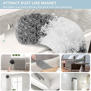 Microfiber Feather Duster Kit for All High Dusting Needs