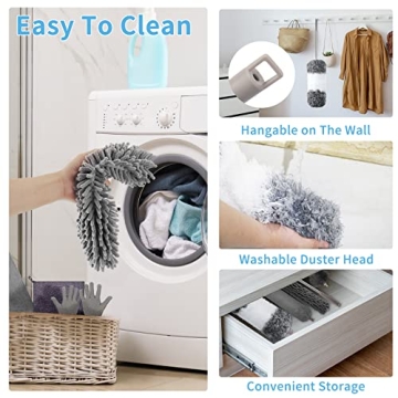Microfiber Feather Duster Kit for All High Dusting Needs