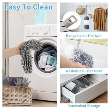 Microfiber Feather Duster Kit for All High Dusting Needs