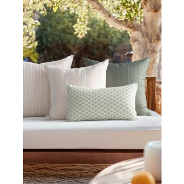 Crumbs Home Water Repellent Lumbar Pillow Cover 12x20