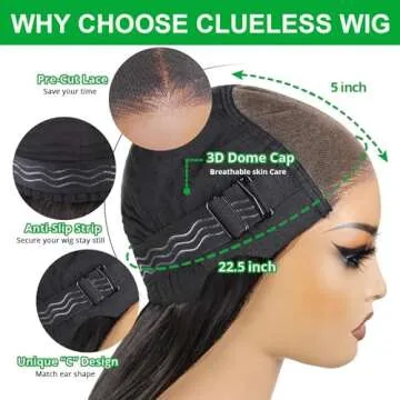 MPKORO 28 Inch Glueless Human Hair Wig for Women