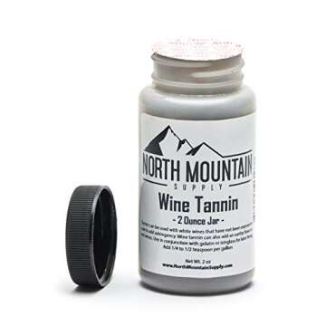 North Mountain Supply Wine Tannin 2 Ounce Jar - Flavor Booster for Wine