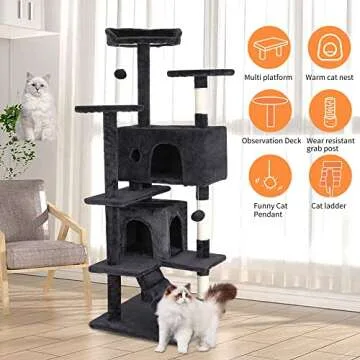 BestPet 54in Cat Tree Tower Activity Center for Cats