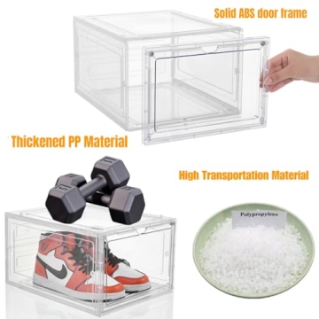 Attelite X-Large Clear Stackable Shoe Boxes for Storage