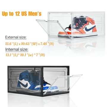 Attelite X-Large Clear Stackable Shoe Boxes for Storage