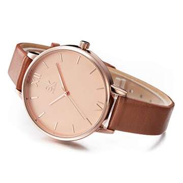SHENGKE Women Watches Leather Band Luxury Quartz Watches Ladies Wristwatch Relogio Feminino
