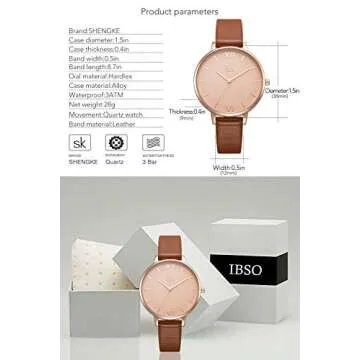 SHENGKE Women Watches Leather Band Luxury Quartz Watches Ladies Wristwatch Relogio Feminino