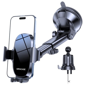 Universal Car Phone Holder Mount for iPhone Samsung Secure Adjustable